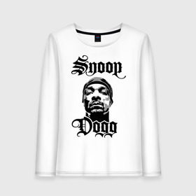 Женский лонгслив хлопок с принтом Snoop Dogg в Петрозаводске, 100% хлопок |  | rap | snoop dogg | музыка | рэп | снуп дог