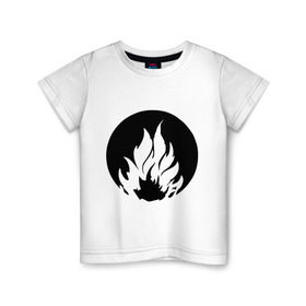 Детская футболка хлопок с принтом Дивергент - Бесстрашие в Петрозаводске, 100% хлопок | круглый вырез горловины, полуприлегающий силуэт, длина до линии бедер | бесстрашие | дивергент | огонь | символ