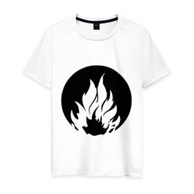 Мужская футболка хлопок с принтом Дивергент - Бесстрашие в Петрозаводске, 100% хлопок | прямой крой, круглый вырез горловины, длина до линии бедер, слегка спущенное плечо. | бесстрашие | дивергент | огонь | символ