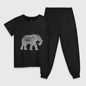 Детская пижама хлопок с принтом Слон в Петрозаводске, 100% хлопок |  брюки и футболка прямого кроя, без карманов, на брюках мягкая резинка на поясе и по низу штанин
 | слон