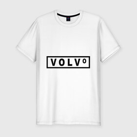 Мужская футболка премиум с принтом Volvo в Петрозаводске, 92% хлопок, 8% лайкра | приталенный силуэт, круглый вырез ворота, длина до линии бедра, короткий рукав | valve | volvo | логотип