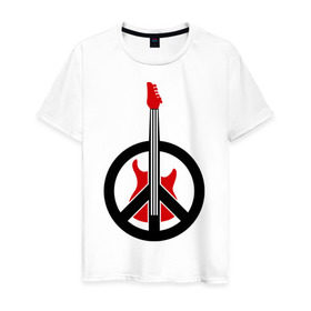 Мужская футболка хлопок с принтом Пацифик рок в Петрозаводске, 100% хлопок | прямой крой, круглый вырез горловины, длина до линии бедер, слегка спущенное плечо. | гитара