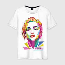 Мужская футболка хлопок с принтом Мадонна в Петрозаводске, 100% хлопок | прямой крой, круглый вырез горловины, длина до линии бедер, слегка спущенное плечо. | madonna | wpap | знаменитости | мадонна