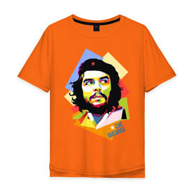 Мужская футболка хлопок Oversize с принтом Che Guevara в Петрозаводске, 100% хлопок | свободный крой, круглый ворот, “спинка” длиннее передней части | че гевара