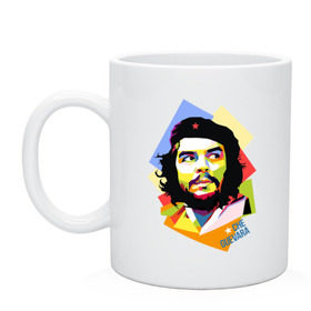 Кружка с принтом Che Guevara в Петрозаводске, керамика | объем — 330 мл, диаметр — 80 мм. Принт наносится на бока кружки, можно сделать два разных изображения | Тематика изображения на принте: че гевара