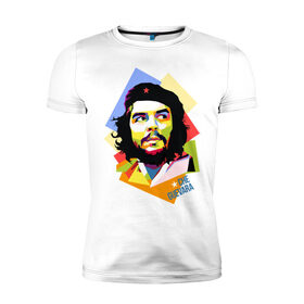Мужская футболка премиум с принтом Che Guevara в Петрозаводске, 92% хлопок, 8% лайкра | приталенный силуэт, круглый вырез ворота, длина до линии бедра, короткий рукав | Тематика изображения на принте: че гевара