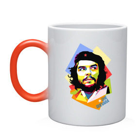 Кружка хамелеон с принтом Che Guevara в Петрозаводске, керамика | меняет цвет при нагревании, емкость 330 мл | Тематика изображения на принте: че гевара