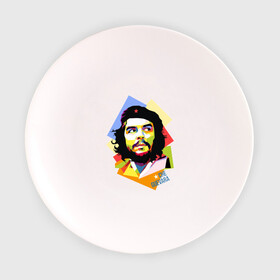 Тарелка с принтом Che Guevara в Петрозаводске, фарфор | диаметр - 210 мм
диаметр для нанесения принта - 120 мм | че гевара