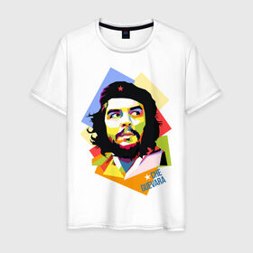 Мужская футболка хлопок с принтом Che Guevara в Петрозаводске, 100% хлопок | прямой крой, круглый вырез горловины, длина до линии бедер, слегка спущенное плечо. | Тематика изображения на принте: че гевара