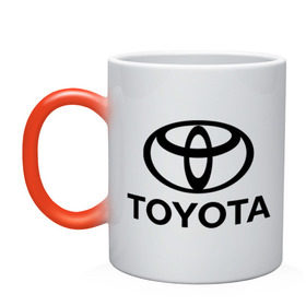 Кружка хамелеон с принтом Toyota Logo в Петрозаводске, керамика | меняет цвет при нагревании, емкость 330 мл | logo | toyota | логотип | тойота
