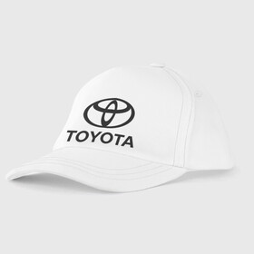 Детская бейсболка с принтом Toyota Logo в Петрозаводске, 100% хлопок | классический козырек, металлическая застежка-регулятор размера | Тематика изображения на принте: logo | toyota | логотип | тойота