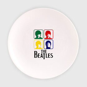 Тарелка с принтом The Beatles в Петрозаводске, фарфор | диаметр - 210 мм
диаметр для нанесения принта - 120 мм | beatles | битлз | битлы