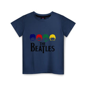 Детская футболка хлопок с принтом The Beatles 3 в Петрозаводске, 100% хлопок | круглый вырез горловины, полуприлегающий силуэт, длина до линии бедер | beatles | harrison | lennon | mccartmey | starr | битлз