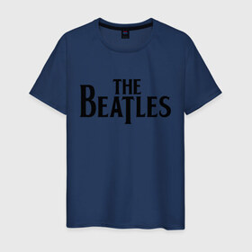 Мужская футболка хлопок с принтом The Beatles в Петрозаводске, 100% хлопок | прямой крой, круглый вырез горловины, длина до линии бедер, слегка спущенное плечо. | beatles | битлз