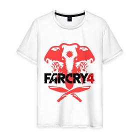 Мужская футболка хлопок с принтом Far Cry 4 (1) в Петрозаводске, 100% хлопок | прямой крой, круглый вырез горловины, длина до линии бедер, слегка спущенное плечо. | cry | far | far cry | ubisoft | край | фар | фаркрай | юбисофт