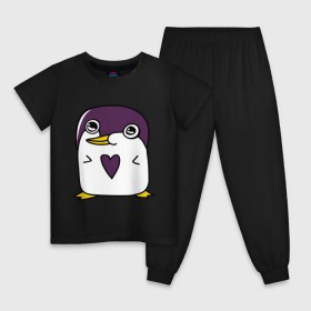 Детская пижама хлопок с принтом Нарисованный пингвин в Петрозаводске, 100% хлопок |  брюки и футболка прямого кроя, без карманов, на брюках мягкая резинка на поясе и по низу штанин
 | пингвин