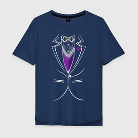 Мужская футболка хлопок Oversize с принтом Костюм жениха в Петрозаводске, 100% хлопок | свободный крой, круглый ворот, “спинка” длиннее передней части | бабочка