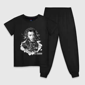 Детская пижама хлопок с принтом Пушкин в Петрозаводске, 100% хлопок |  брюки и футболка прямого кроя, без карманов, на брюках мягкая резинка на поясе и по низу штанин
 | драматург | писатель | поэт | прозаик | пушкин