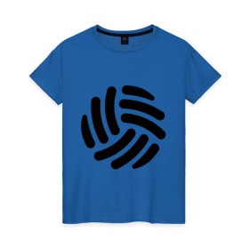 Женская футболка хлопок с принтом Волейбольный мячик в Петрозаводске, 100% хлопок | прямой крой, круглый вырез горловины, длина до линии бедер, слегка спущенное плечо | волейбол