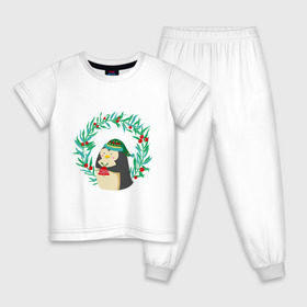 Детская пижама хлопок с принтом Пингвинчик в Петрозаводске, 100% хлопок |  брюки и футболка прямого кроя, без карманов, на брюках мягкая резинка на поясе и по низу штанин
 | пингвин