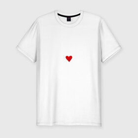 Мужская футболка премиум с принтом Дарю любовь в Петрозаводске, 92% хлопок, 8% лайкра | приталенный силуэт, круглый вырез ворота, длина до линии бедра, короткий рукав | 2015 | барашек | дарю любовь | любовь | нг | новый год | овечка | сердце | символ