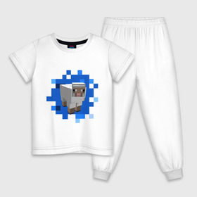 Детская пижама хлопок с принтом Minecraft sheep в Петрозаводске, 100% хлопок |  брюки и футболка прямого кроя, без карманов, на брюках мягкая резинка на поясе и по низу штанин
 | Тематика изображения на принте: майнкрафт | овечка