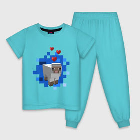 Детская пижама хлопок с принтом Minecraft sheep в Петрозаводске, 100% хлопок |  брюки и футболка прямого кроя, без карманов, на брюках мягкая резинка на поясе и по низу штанин
 | Тематика изображения на принте: 2015 | minecraft | бараны | животные | майнкрафт | овечки | приколы | символ года | ягнята