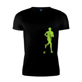 Мужская футболка премиум с принтом Рожден для бега в Петрозаводске, 92% хлопок, 8% лайкра | приталенный силуэт, круглый вырез ворота, длина до линии бедра, короткий рукав | born to run | run | бегать | рожден | рожден бежать