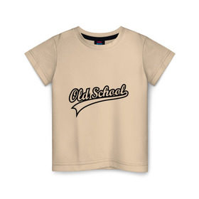Детская футболка хлопок с принтом Oldschool в Петрозаводске, 100% хлопок | круглый вырез горловины, полуприлегающий силуэт, длина до линии бедер | old school