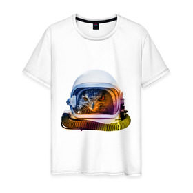 Мужская футболка хлопок с принтом Космосова в Петрозаводске, 100% хлопок | прямой крой, круглый вырез горловины, длина до линии бедер, слегка спущенное плечо. | 