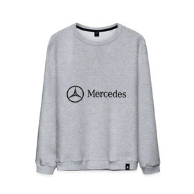 Мужской свитшот хлопок с принтом Mercedes Logo в Петрозаводске, 100% хлопок |  | logo | mercedes