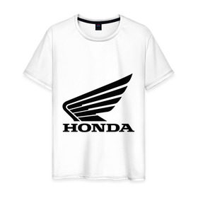 Мужская футболка хлопок с принтом Honda Motor в Петрозаводске, 100% хлопок | прямой крой, круглый вырез горловины, длина до линии бедер, слегка спущенное плечо. | honda | motor | хонда