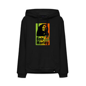 Мужская толстовка хлопок с принтом Bob Marley в Петрозаводске, френч-терри, мягкий теплый начес внутри (100% хлопок) | карман-кенгуру, эластичные манжеты и нижняя кромка, капюшон с подкладом и шнурком | bob marley | боб марли