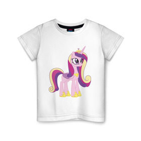 Детская футболка хлопок с принтом Принцесса Каденс в Петрозаводске, 100% хлопок | круглый вырез горловины, полуприлегающий силуэт, длина до линии бедер | my little pony | каденс | мой маленький пони | пони