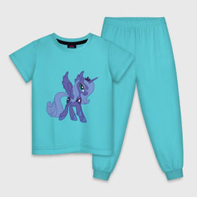 Детская пижама хлопок с принтом Принцесса Луна в Петрозаводске, 100% хлопок |  брюки и футболка прямого кроя, без карманов, на брюках мягкая резинка на поясе и по низу штанин
 | Тематика изображения на принте: my little pony | луна | мой маленький пони | пони