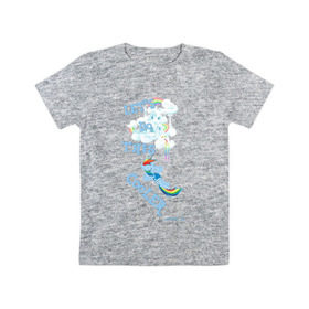 Детская футболка хлопок с принтом Rainbow Dash Let`s Do This в Петрозаводске, 100% хлопок | круглый вырез горловины, полуприлегающий силуэт, длина до линии бедер | Тематика изображения на принте: 