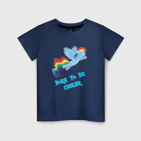 Детская футболка хлопок с принтом Rainbow Dash в Петрозаводске, 100% хлопок | круглый вырез горловины, полуприлегающий силуэт, длина до линии бедер | 