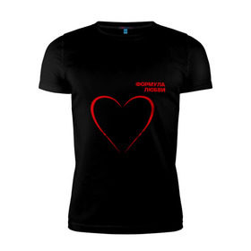 Мужская футболка премиум с принтом Формула любви в Петрозаводске, 92% хлопок, 8% лайкра | приталенный силуэт, круглый вырез ворота, длина до линии бедра, короткий рукав | алгебра | график | любовь | математика | формула