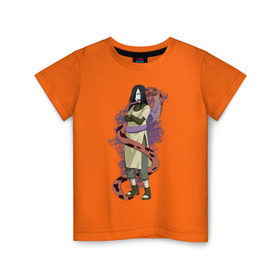 Детская футболка хлопок с принтом Орочимару в Петрозаводске, 100% хлопок | круглый вырез горловины, полуприлегающий силуэт, длина до линии бедер | дзютсу | змея | орочимару