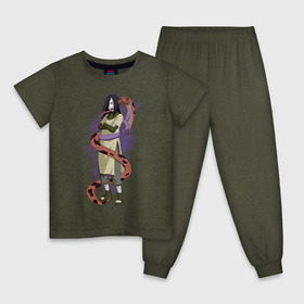 Детская пижама хлопок с принтом Орочимару в Петрозаводске, 100% хлопок |  брюки и футболка прямого кроя, без карманов, на брюках мягкая резинка на поясе и по низу штанин
 | дзютсу | змея | орочимару