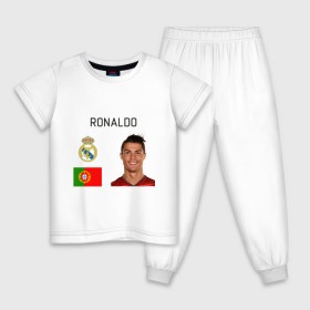 Детская пижама хлопок с принтом Роналдо в Петрозаводске, 100% хлопок |  брюки и футболка прямого кроя, без карманов, на брюках мягкая резинка на поясе и по низу штанин
 | роналдо