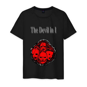 Мужская футболка хлопок с принтом The Devil in I в Петрозаводске, 100% хлопок | прямой крой, круглый вырез горловины, длина до линии бедер, слегка спущенное плечо. | slipknot | the devil in i