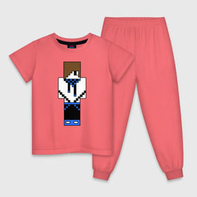 Детская пижама хлопок с принтом Лололошка майнкрафт в Петрозаводске, 100% хлопок |  брюки и футболка прямого кроя, без карманов, на брюках мягкая резинка на поясе и по низу штанин
 | лололошка