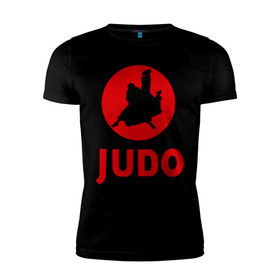 Мужская футболка премиум с принтом Judo в Петрозаводске, 92% хлопок, 8% лайкра | приталенный силуэт, круглый вырез ворота, длина до линии бедра, короткий рукав | дзюдо