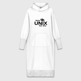 Платье удлиненное хлопок с принтом Make unix, not war в Петрозаводске,  |  | make | unix | юникс