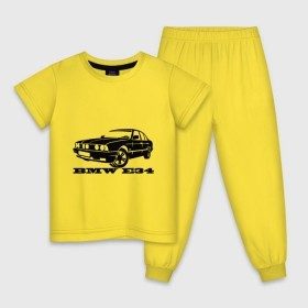 Детская пижама хлопок с принтом BMW e34 5 series в Петрозаводске, 100% хлопок |  брюки и футболка прямого кроя, без карманов, на брюках мягкая резинка на поясе и по низу штанин
 | bmw | e34 | бмв