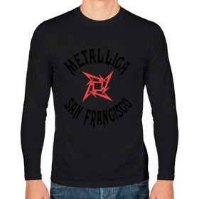 Мужской лонгслив хлопок с принтом Metallica (San Francisco) в Петрозаводске, 100% хлопок |  | Тематика изображения на принте: metallica | san francisco