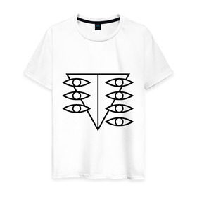 Мужская футболка хлопок с принтом Евангелион в Петрозаводске, 100% хлопок | прямой крой, круглый вырез горловины, длина до линии бедер, слегка спущенное плечо. | аниме | евангелион