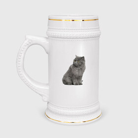 Кружка пивная с принтом Кот в Петрозаводске,  керамика (Материал выдерживает высокую температуру, стоит избегать резкого перепада температур) |  объем 630 мл | kisa | kotik | кот | котенок | кошка