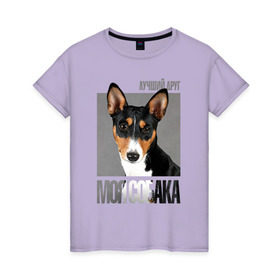 Женская футболка хлопок с принтом Басенджи в Петрозаводске, 100% хлопок | прямой крой, круглый вырез горловины, длина до линии бедер, слегка спущенное плечо | drug | басенджи | порода | собака